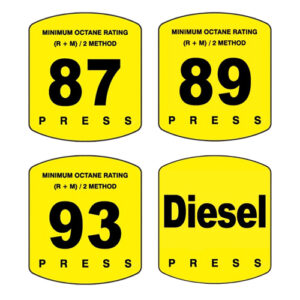 Gilbarco Overlay, PTS Octane 87/ 89 / 93 / Diesel / E85 and more for Encore 500S/700S